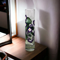 Hand Painted Violets Bud Vase