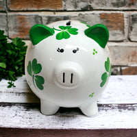Personalized Shamrock Piggy Bank