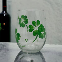 Irish Shamrock Wine Glasses