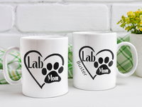 Labrador Mom Paw Print Mug