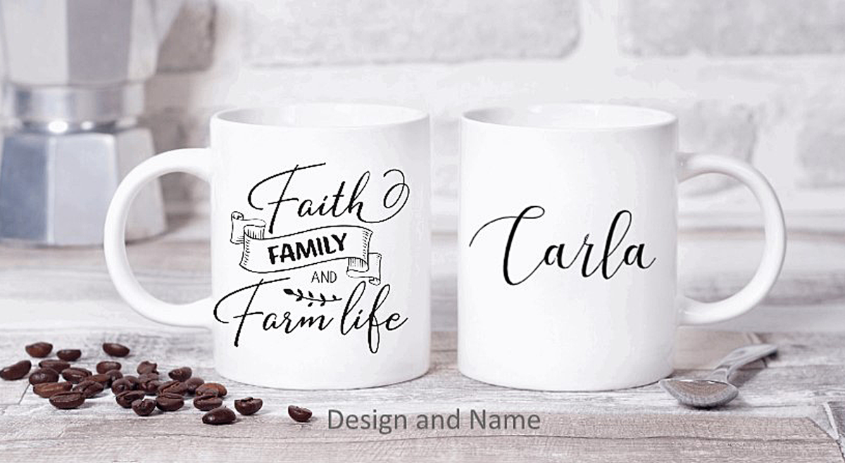 Faith, Family, Farm Life Personalized Mug