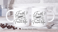 Faith, Family, Farm Life Personalized Mug