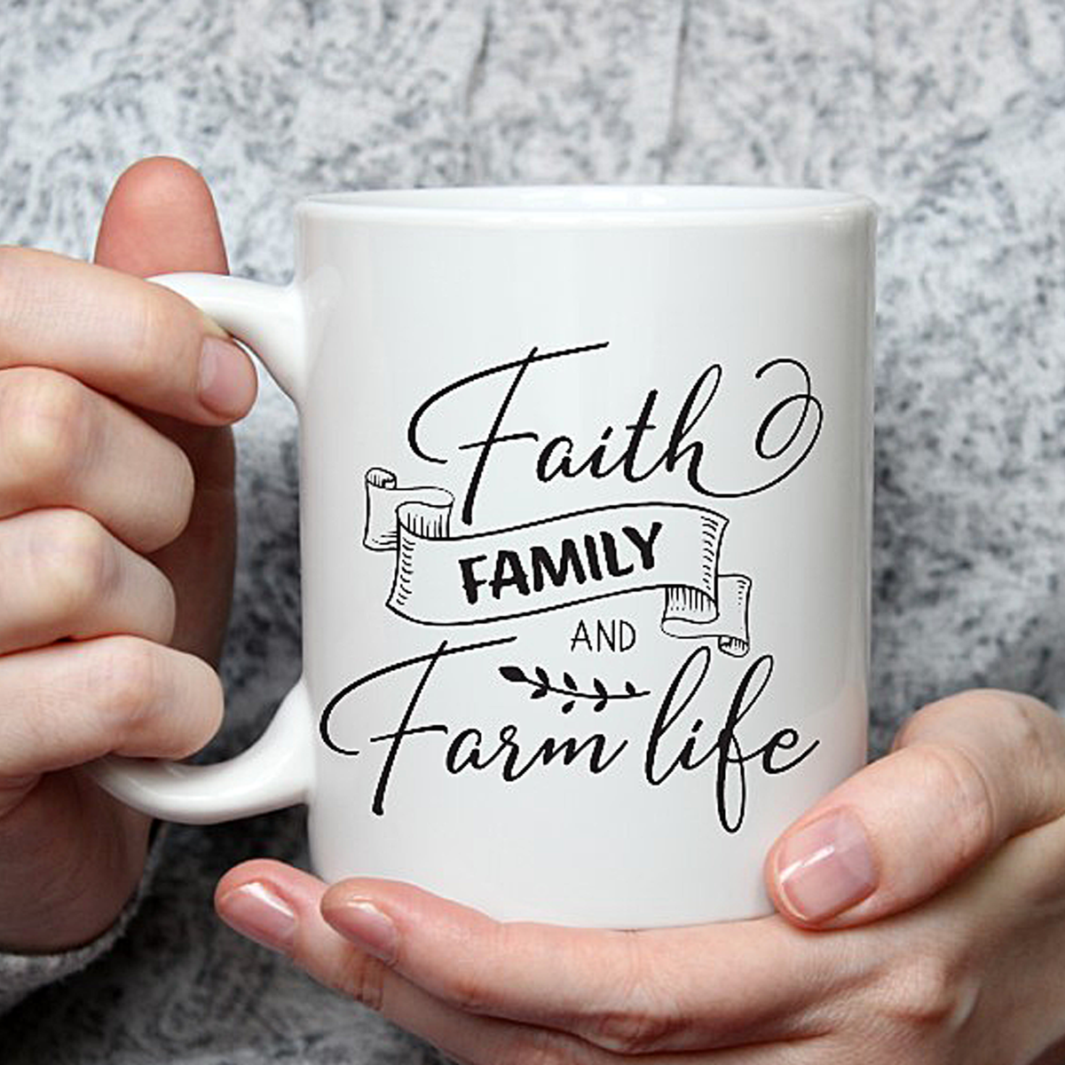 Faith, Family, Farm Life Personalized Mug