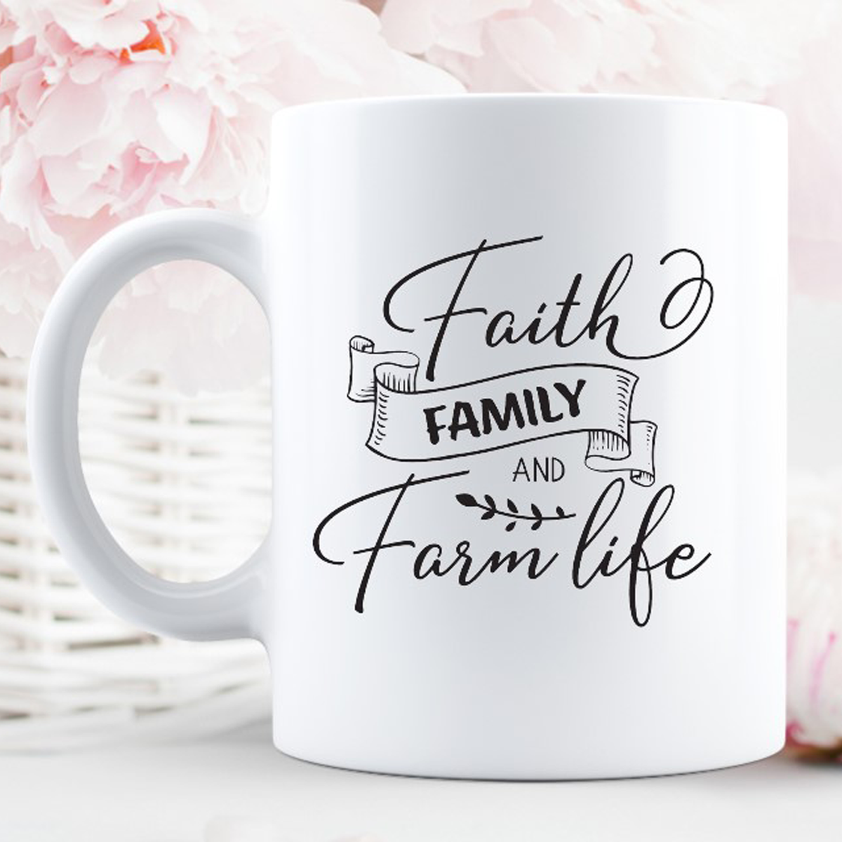 Faith, Family, Farm Life Personalized Mug