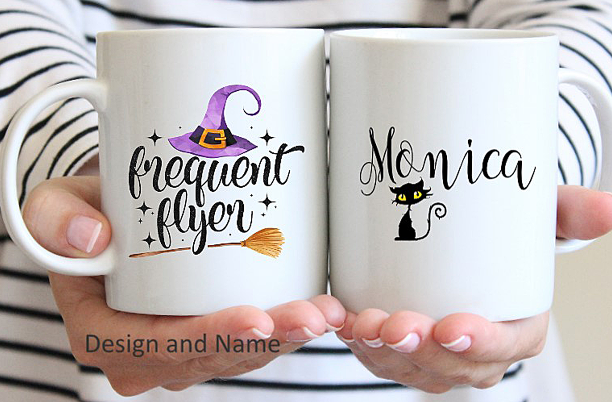 Frequent Flyer Personalized Halloween Mug