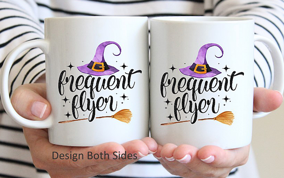 Frequent Flyer Personalized Halloween Mug