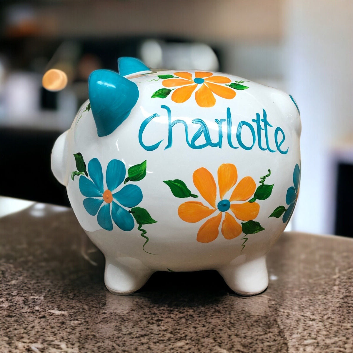 Personalized Painted Piggy Bank