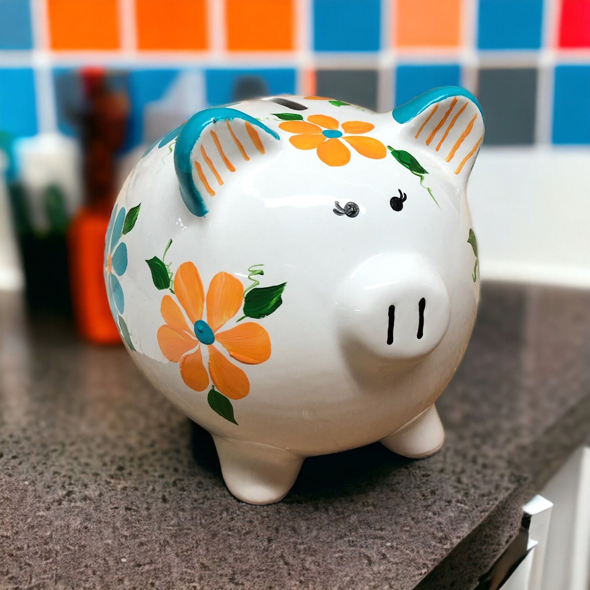 Personalized Painted Piggy Bank