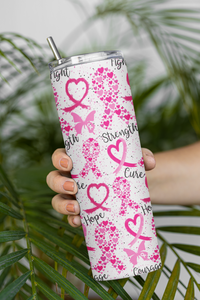 Breast Cancer 20 oz Skinny Tumbler