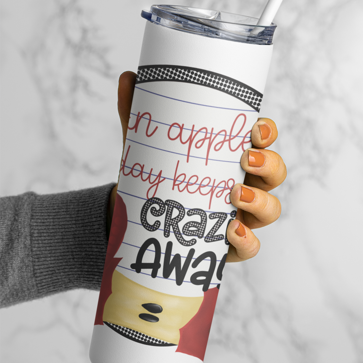 An Apple a Day Teacher Skinny Tumbler