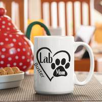 Labrador Mom Paw Print Mug