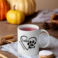 Yorkie Mom Paw Print Mug