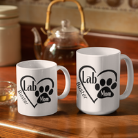 Labrador Mom Paw Print Mug