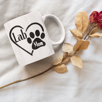 Labrador Mom Paw Print Mug