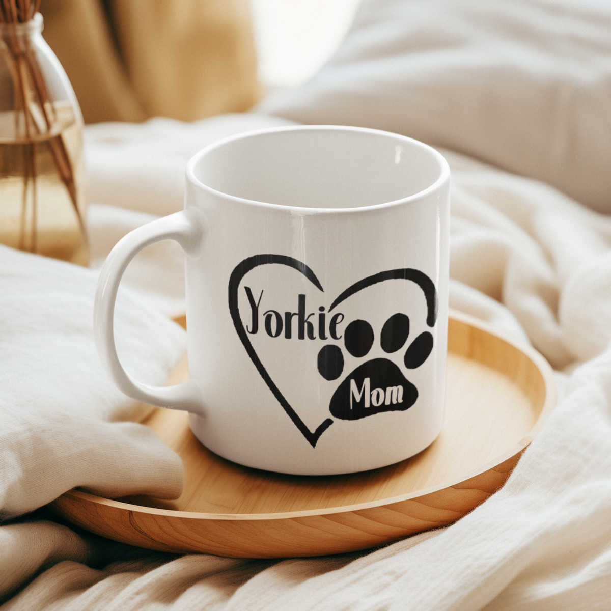 Yorkie Mom Paw Print Mug