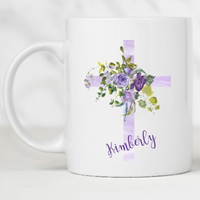 Christian Lavender Cross Mug