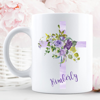 Christian Lavender Cross Mug