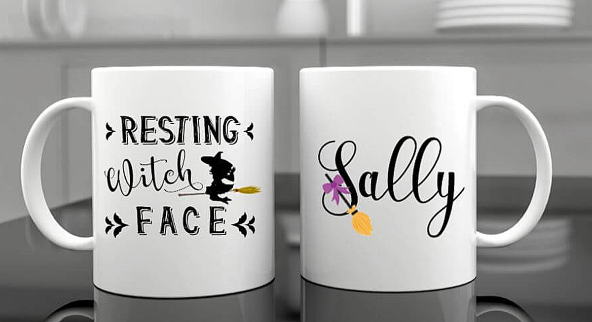 Resting Witch Face Personalized Halloween Mug