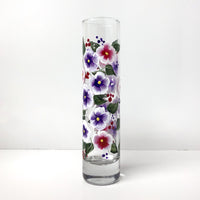 Hand Painted Floral Bud Vase