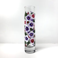 Hand Painted Floral Bud Vase